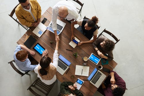 Ariel view_people over meeting_table