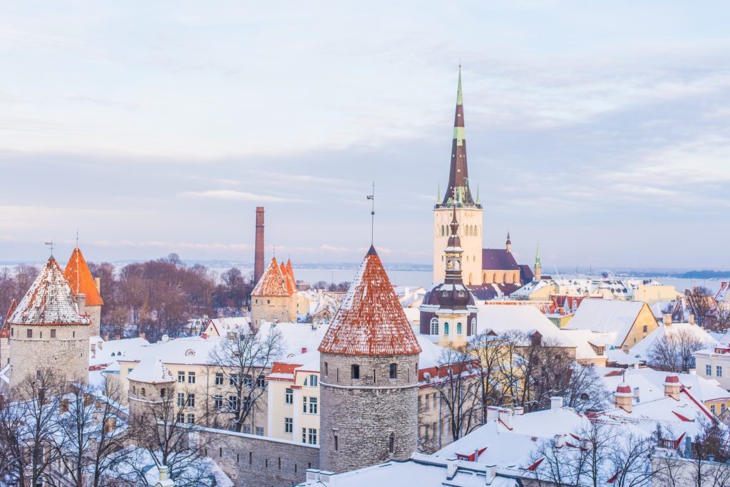 Estonia_Snowcovered_Urban_Aerial_Daytime View