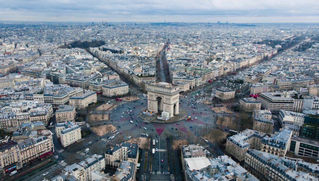 France_aerial view_parisgate_daytime